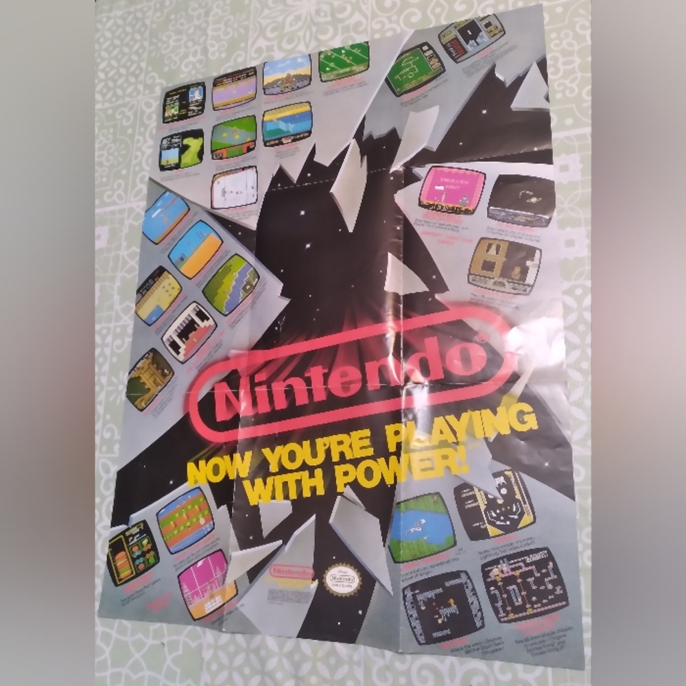 1980s Vintage Nintendo Console Poster